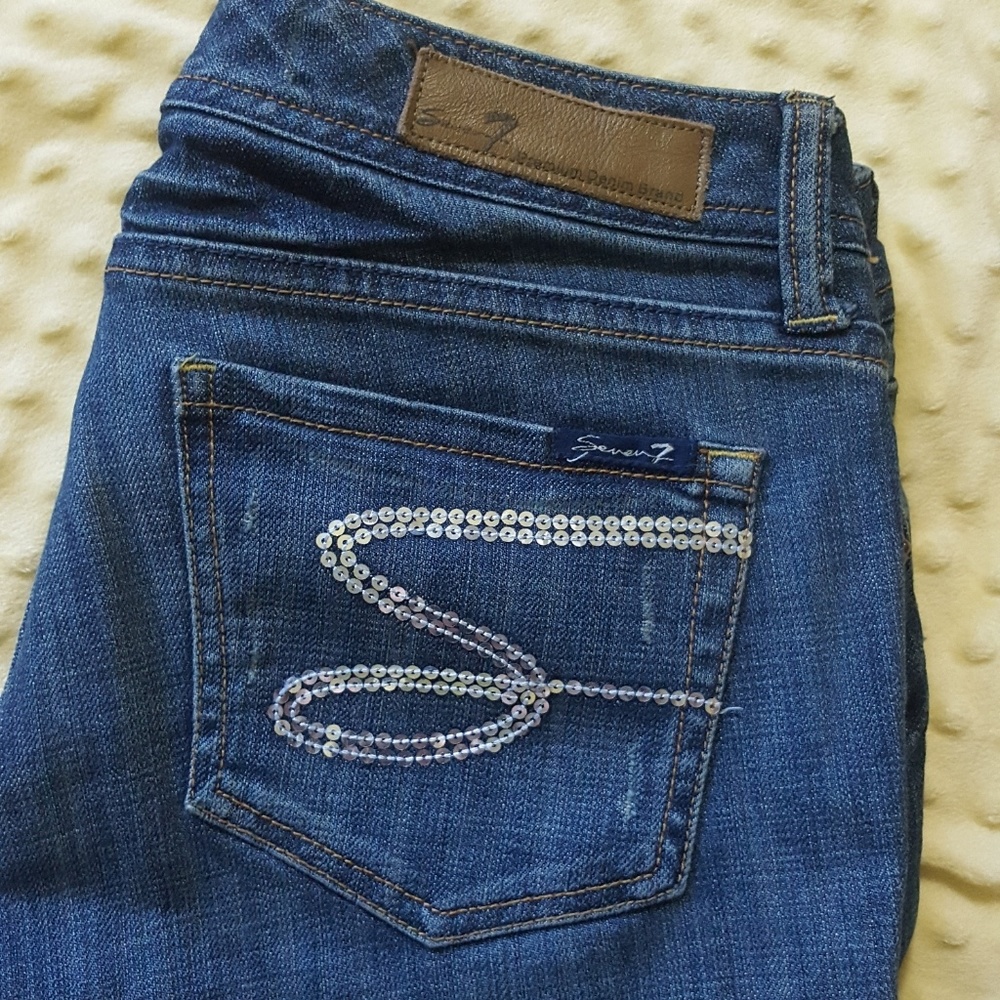 Seven7 Medium Wash Flare Jeans