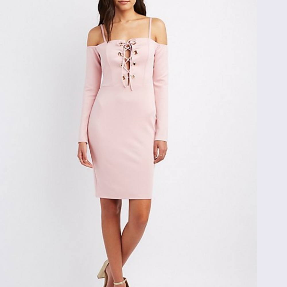 Lace-up Shoulder Dress