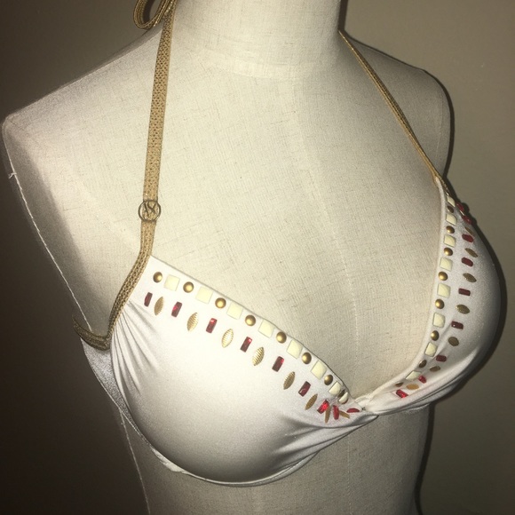 Victoria's Secret Other - NWT White Gold Victoria Secret Swim Bikini Top 36B