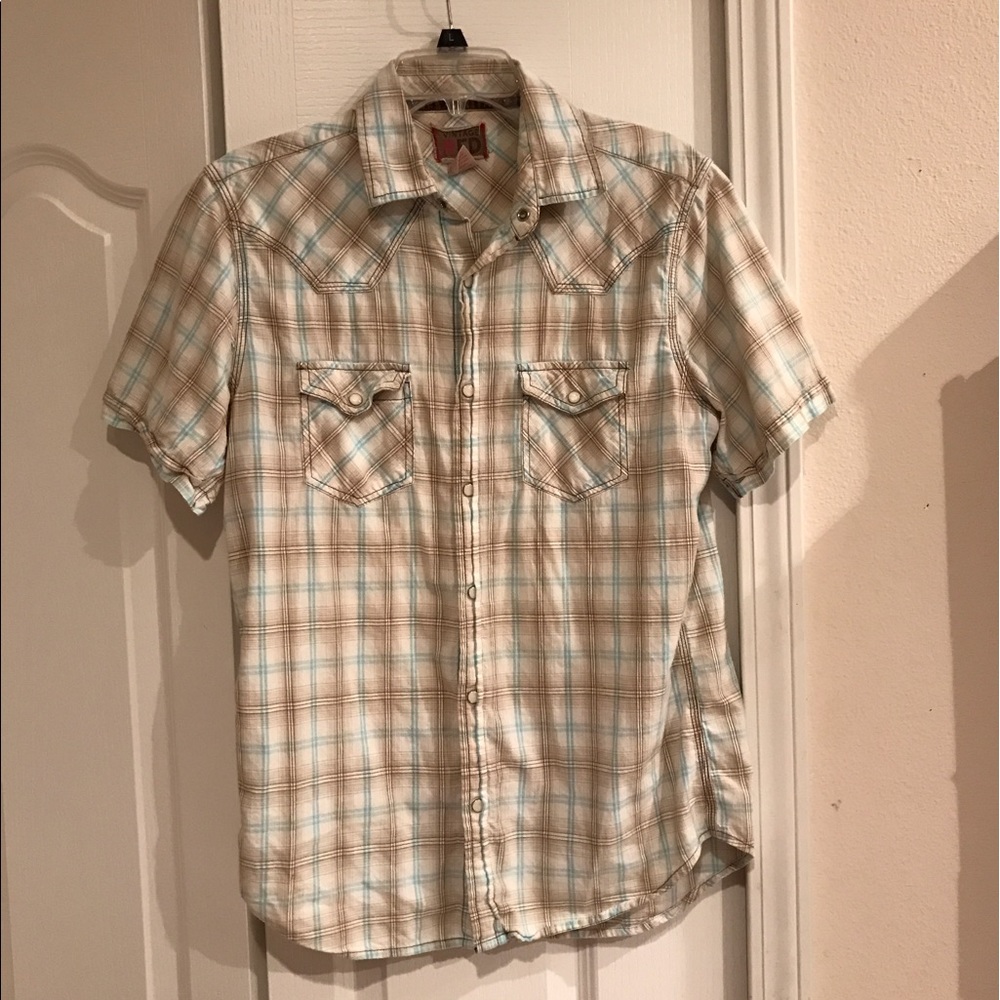 VINTAGE RED (The BUCKLE) men's size med shirt