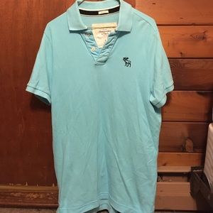 Blue mens abercrombie polo