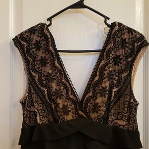 Adrianna Papell black lace night gown