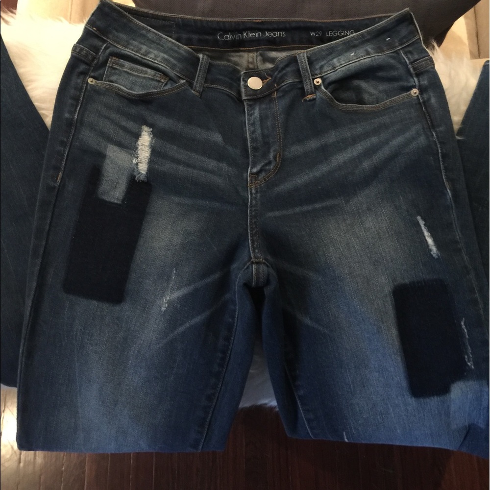 Calvin Klein Distressed skinny jean