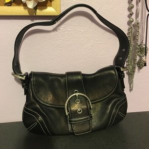 Coach Leather Soho Purse in Black