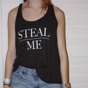 Wild fox "steal me" slogan tank