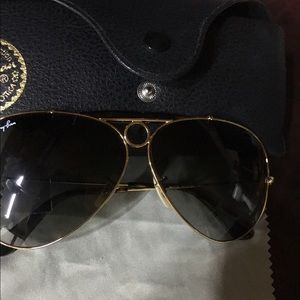 Ray ban aviator shooter bullet hole unisex glasses