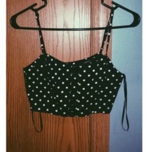 Polka dot crop top