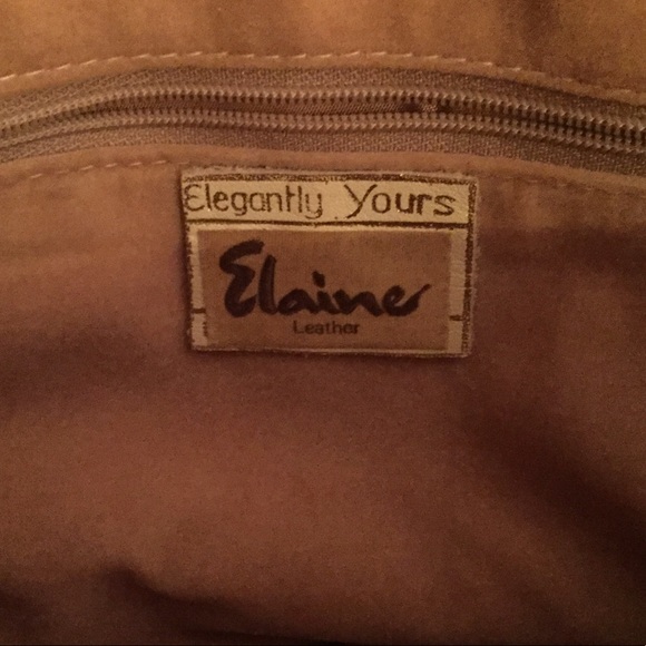 Vintage ELAINE SMALL WHITE LEATHER HANDBAG, OH MY! - Picture 3 of 6