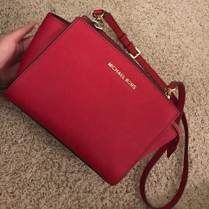 New Michael Kors small red crossbody bag