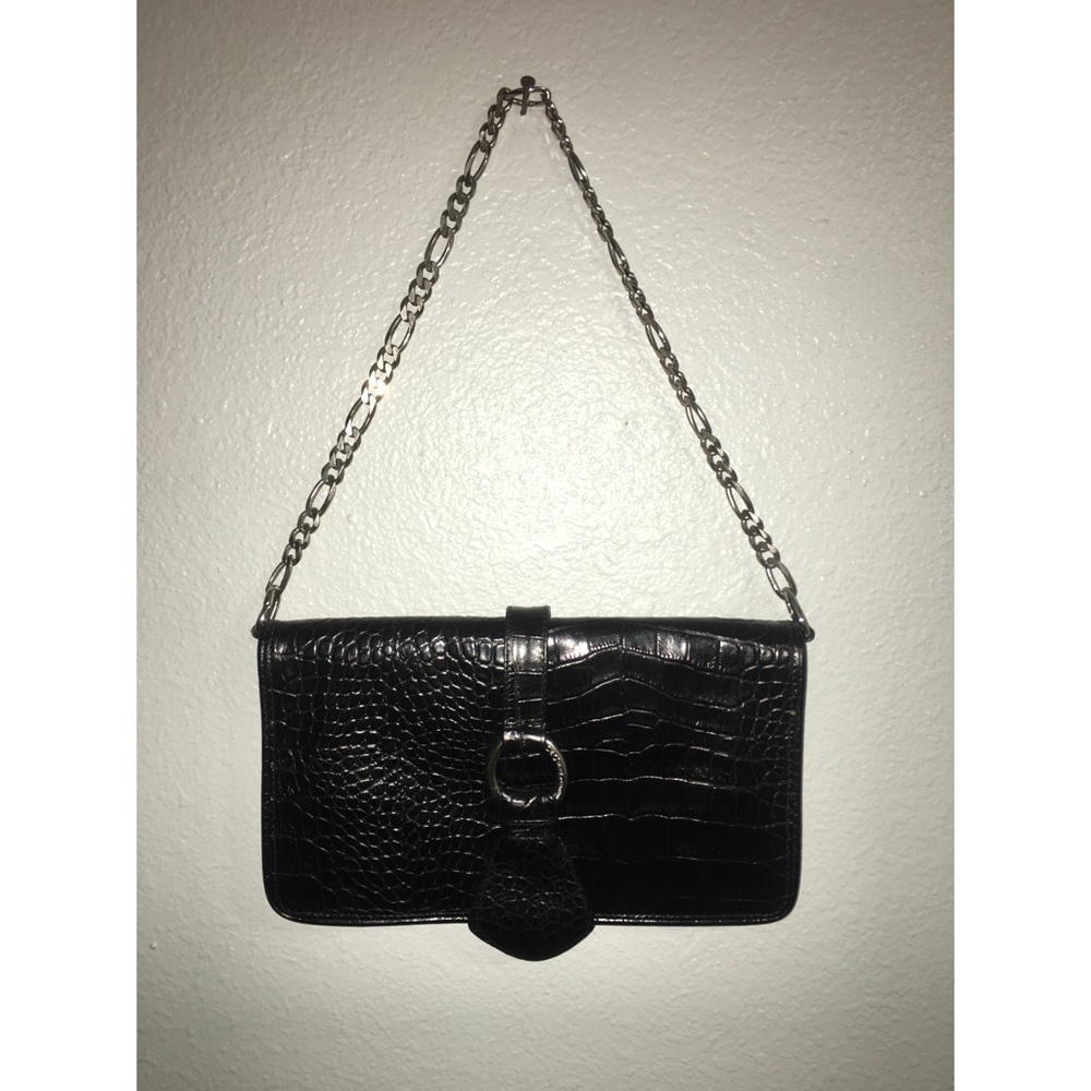Vintage Dolce & Gabbana Leather Croc Clutch