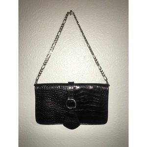 Vintage Dolce & Gabbana Leather Croc Clutch