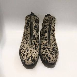 Short Animal Print Zip Bootie