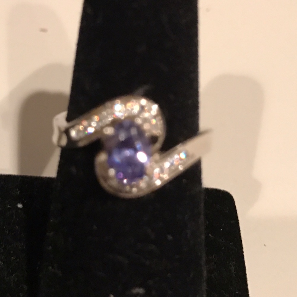 Amythest sterling ring
