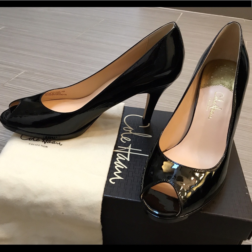 Cole Haan Black Patent Leather Chelsea Pump
