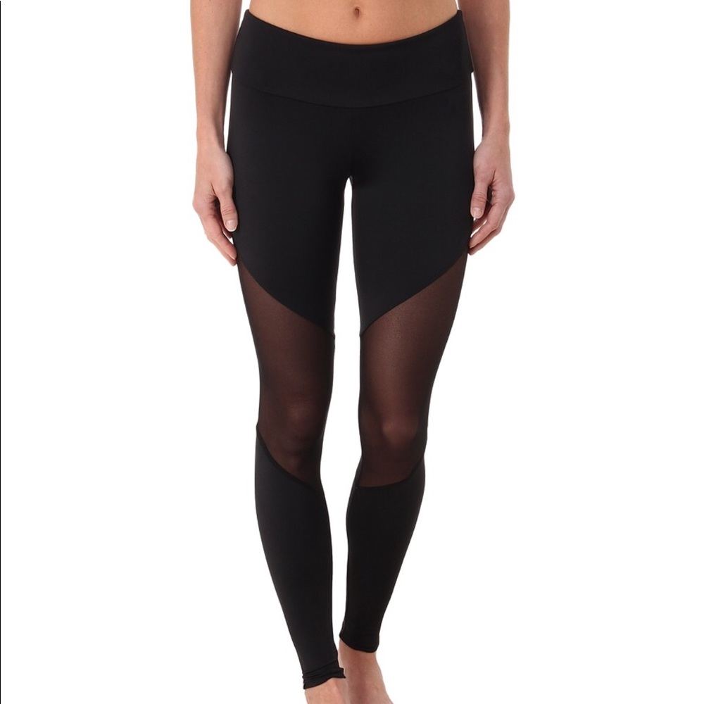 Onzie track mesh insert leggings