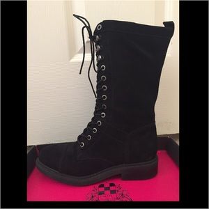 Leather combat boots