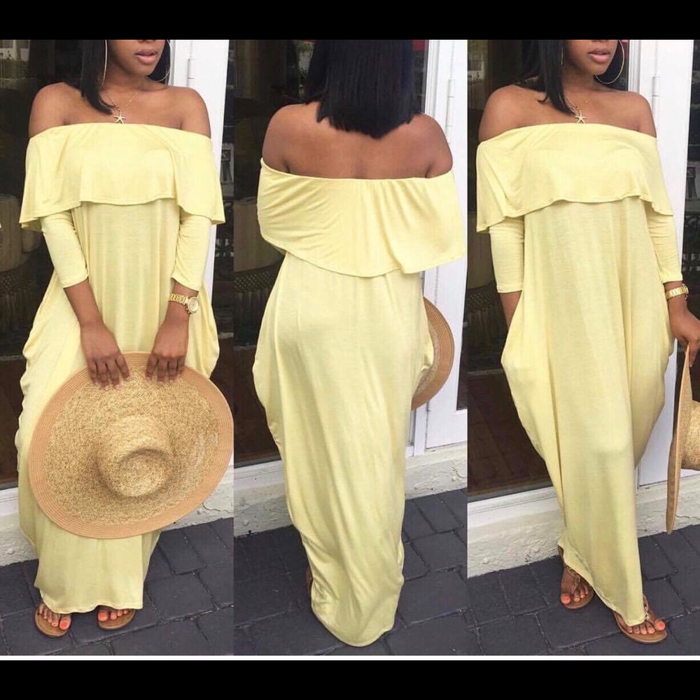 🚨sold🚨Off the shoulder maxi