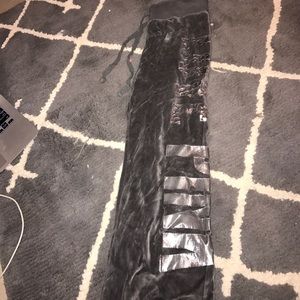 gray velvet VS sweatpants