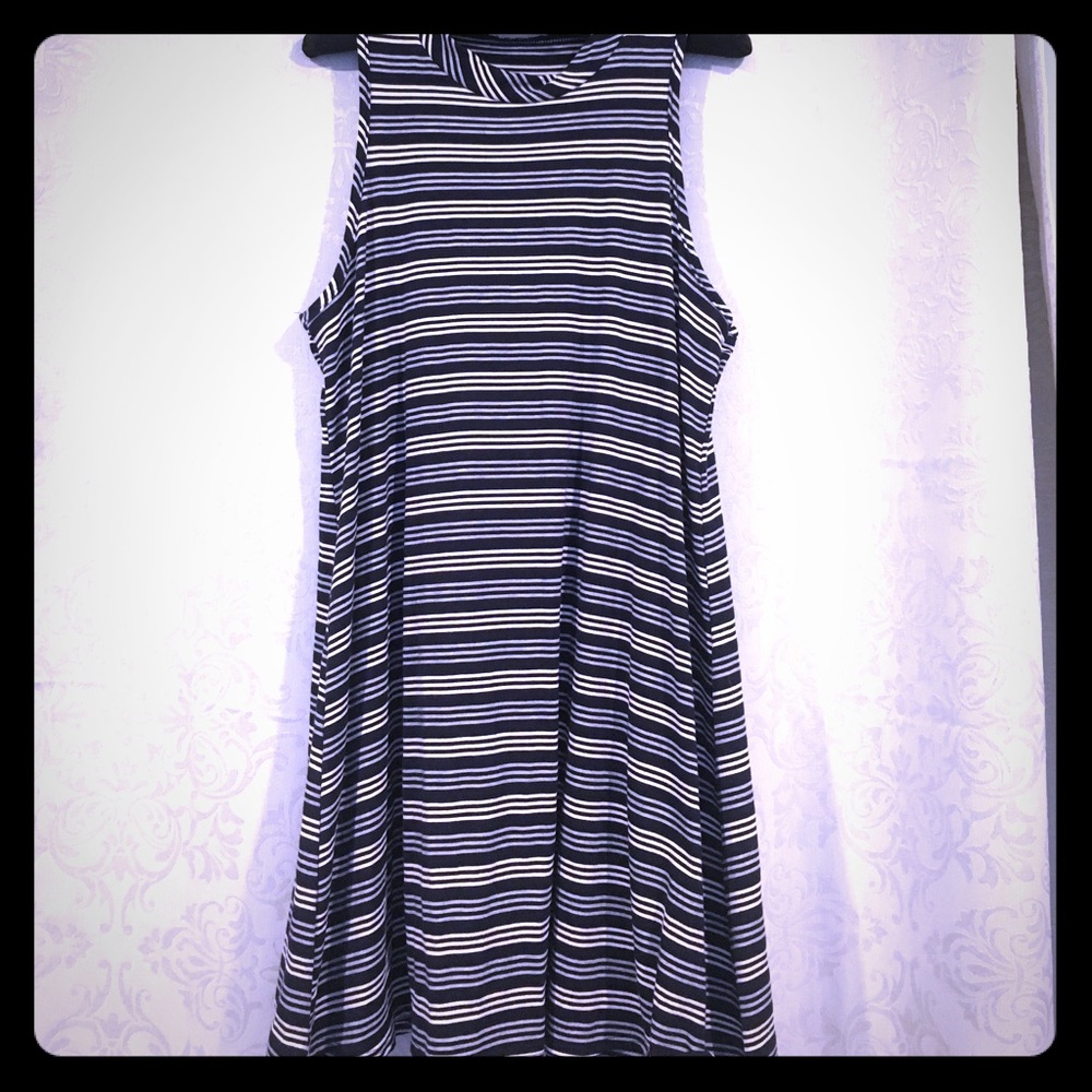 Comfortable Striped T-Shirt Dress