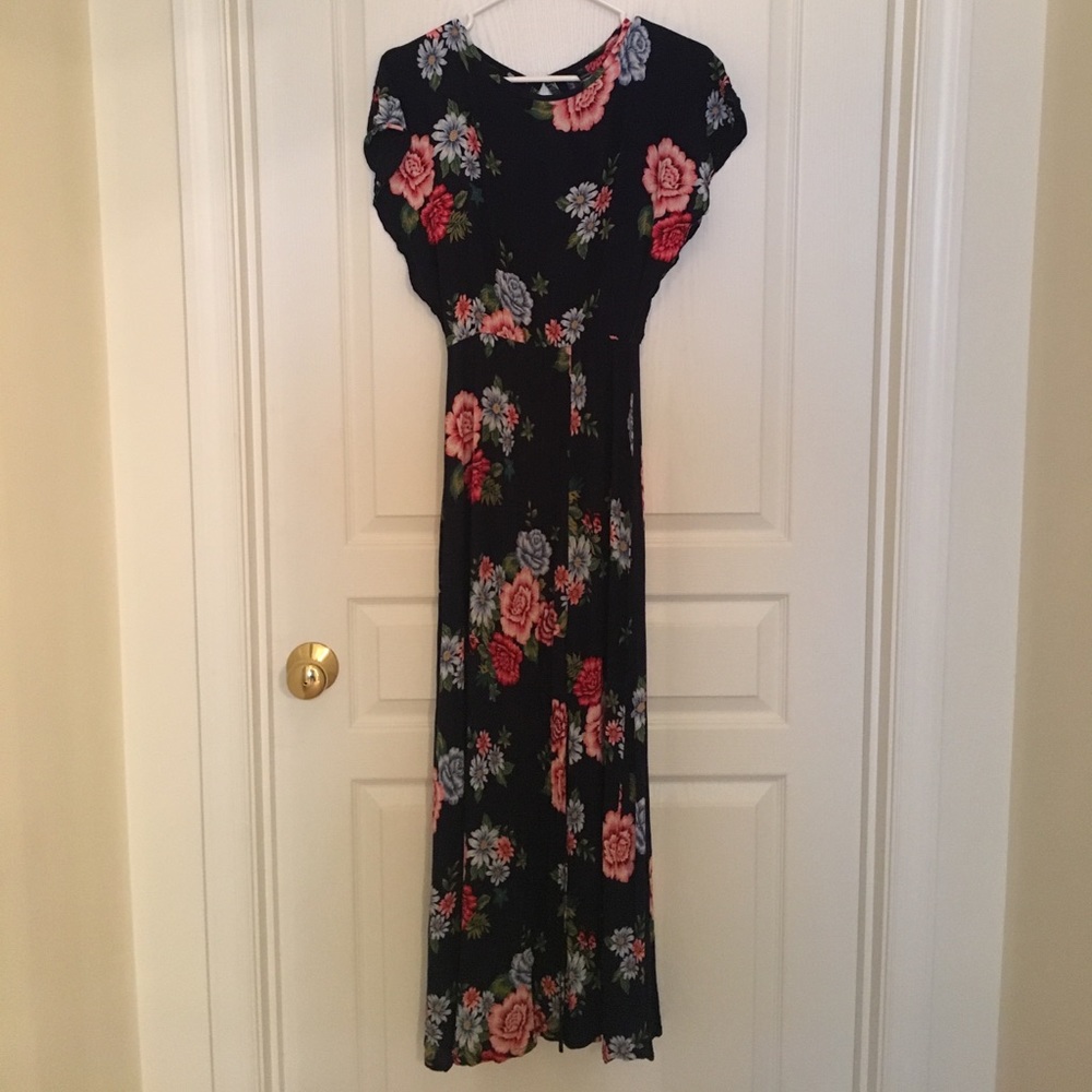 Floral print maxi dress