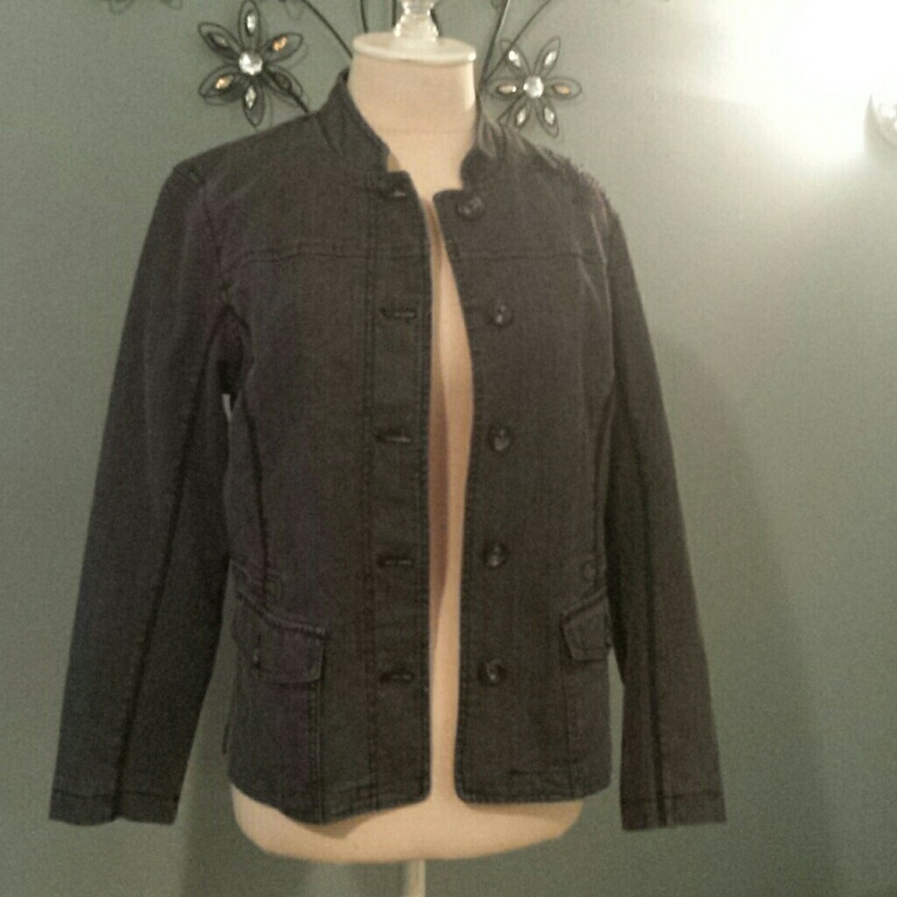NWT Coldwater Creek black denim jacket