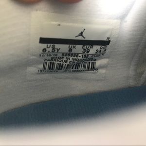 UNC JORDAN 11 size 6.5
