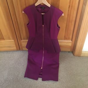 Peplum purple dress