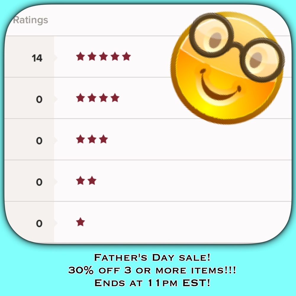 SALE! 30% off 3 or more items! One day only!!!