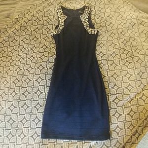 Sequin Hearts Navy Dress