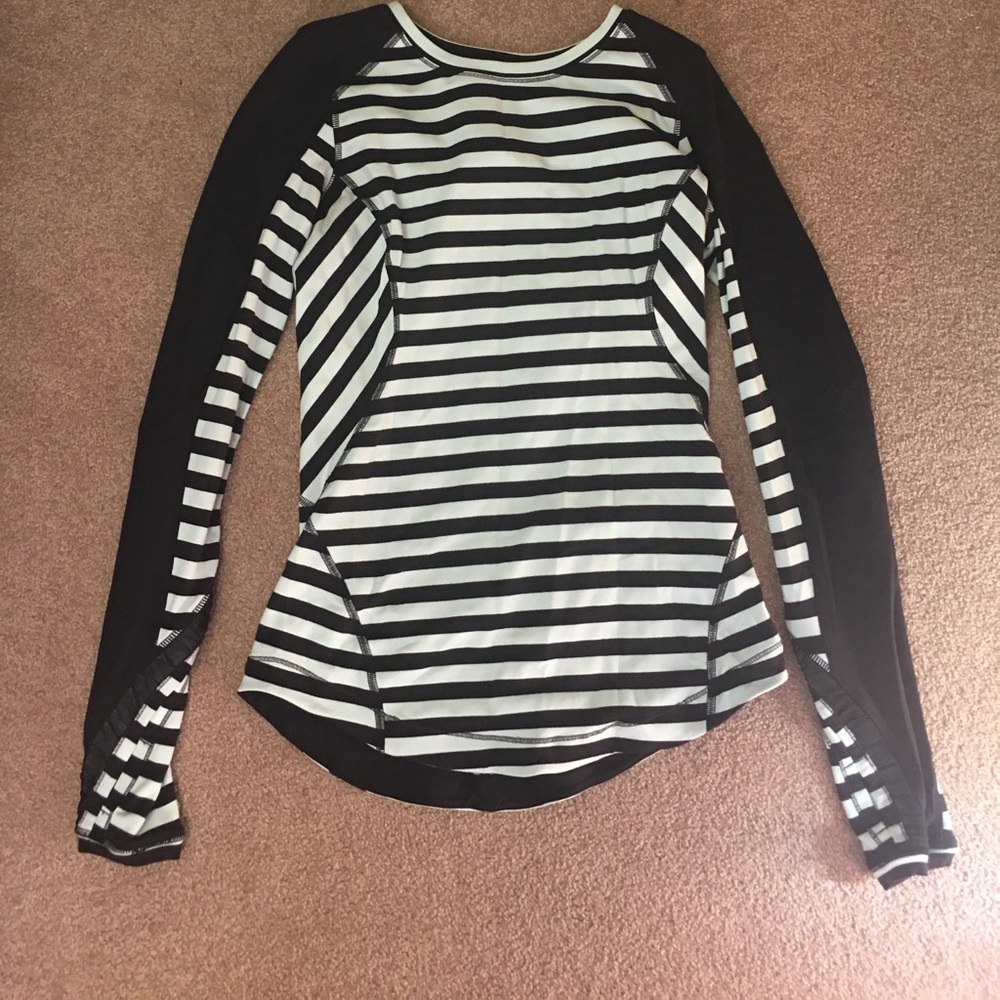 Long sleeve striped lululemon shirt