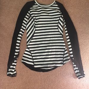 Long sleeve striped lululemon shirt