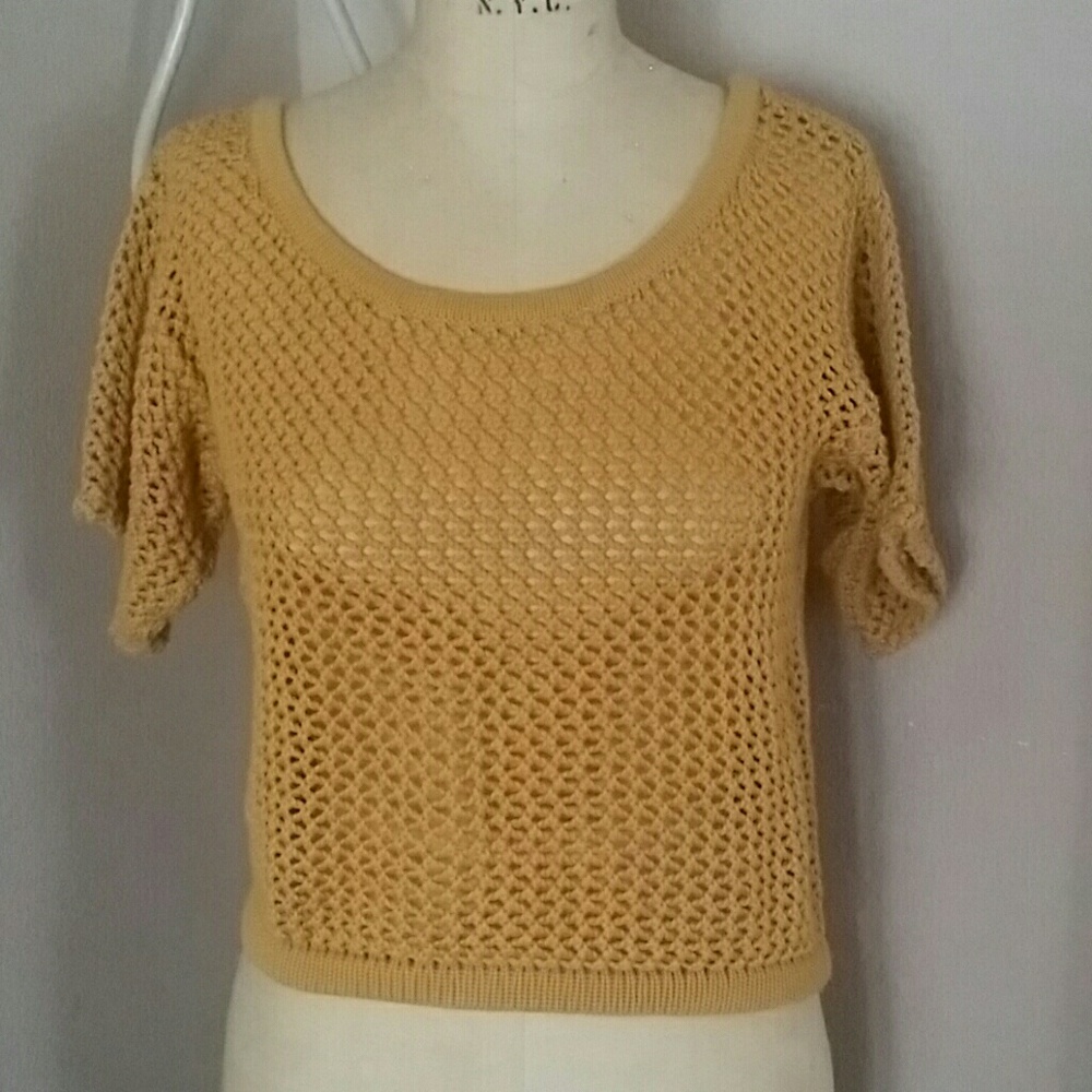 Knit top mustard