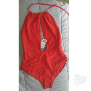 Women's red monokini