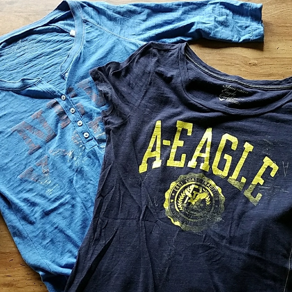 Lot of 2 vintage style faded tees