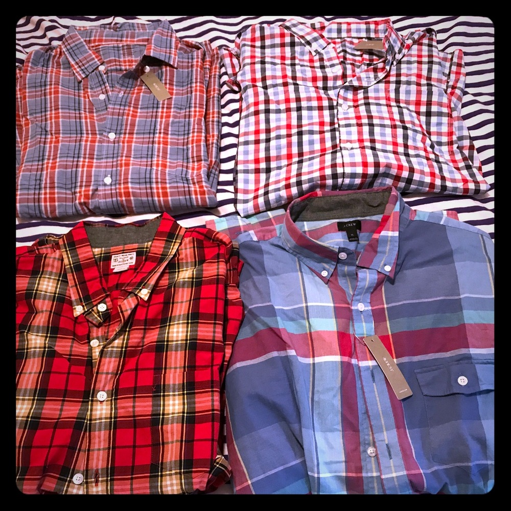 4 XL men's j.crew button downs, new with tags