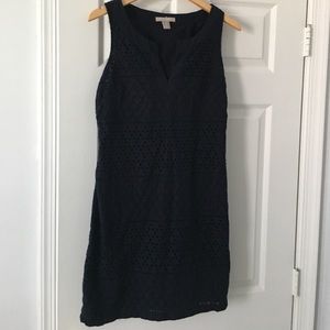 Banana Republic Navy Eyelet Shift