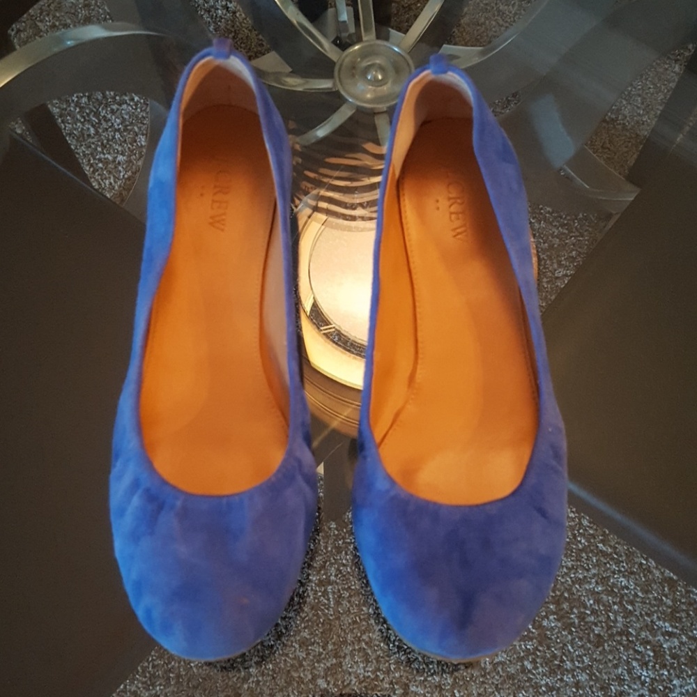 J. Crew royal blue suede flats
