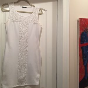 White dress with lace embellishment