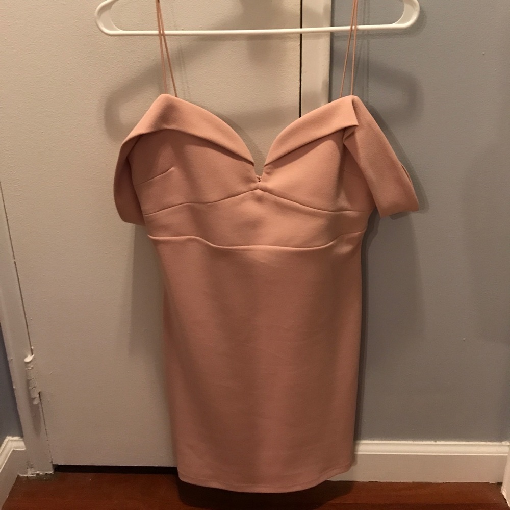 Beige cocktail dress