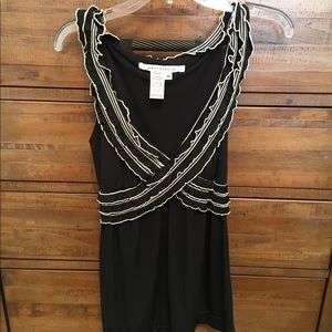 Max Studio black ruffle top