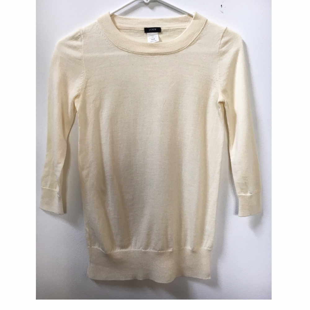 JCrew Merino Wool Cream Sweater