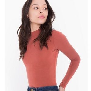 American Apparel brushed jersey mock neck