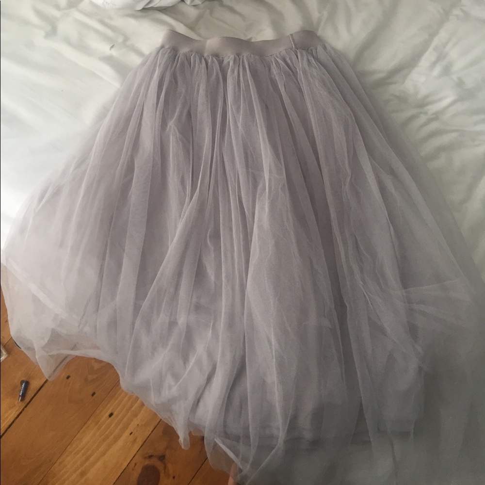Grey Tulle Skirt