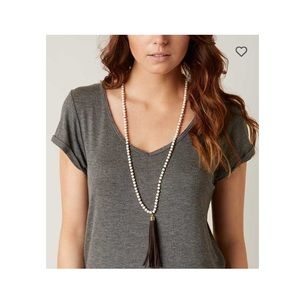 Beaded Necklace with tassel