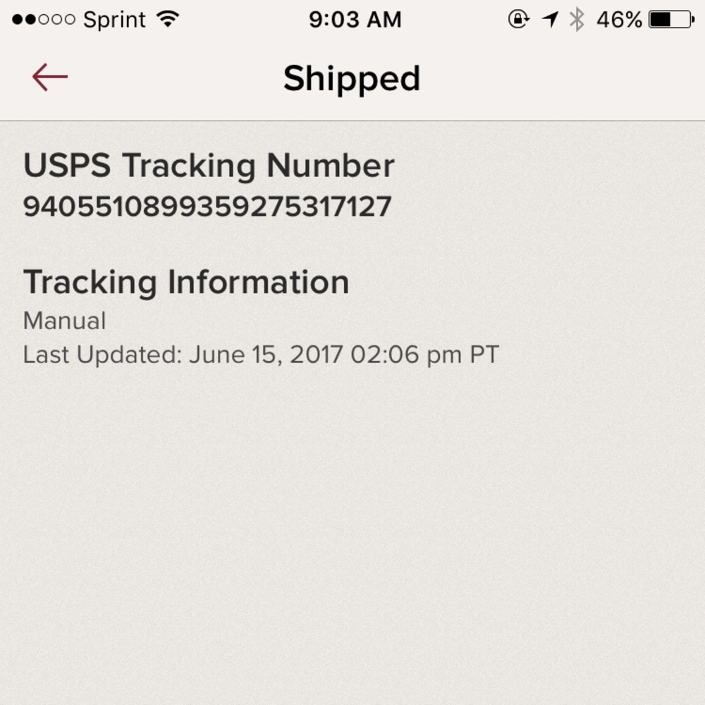 Shipping info