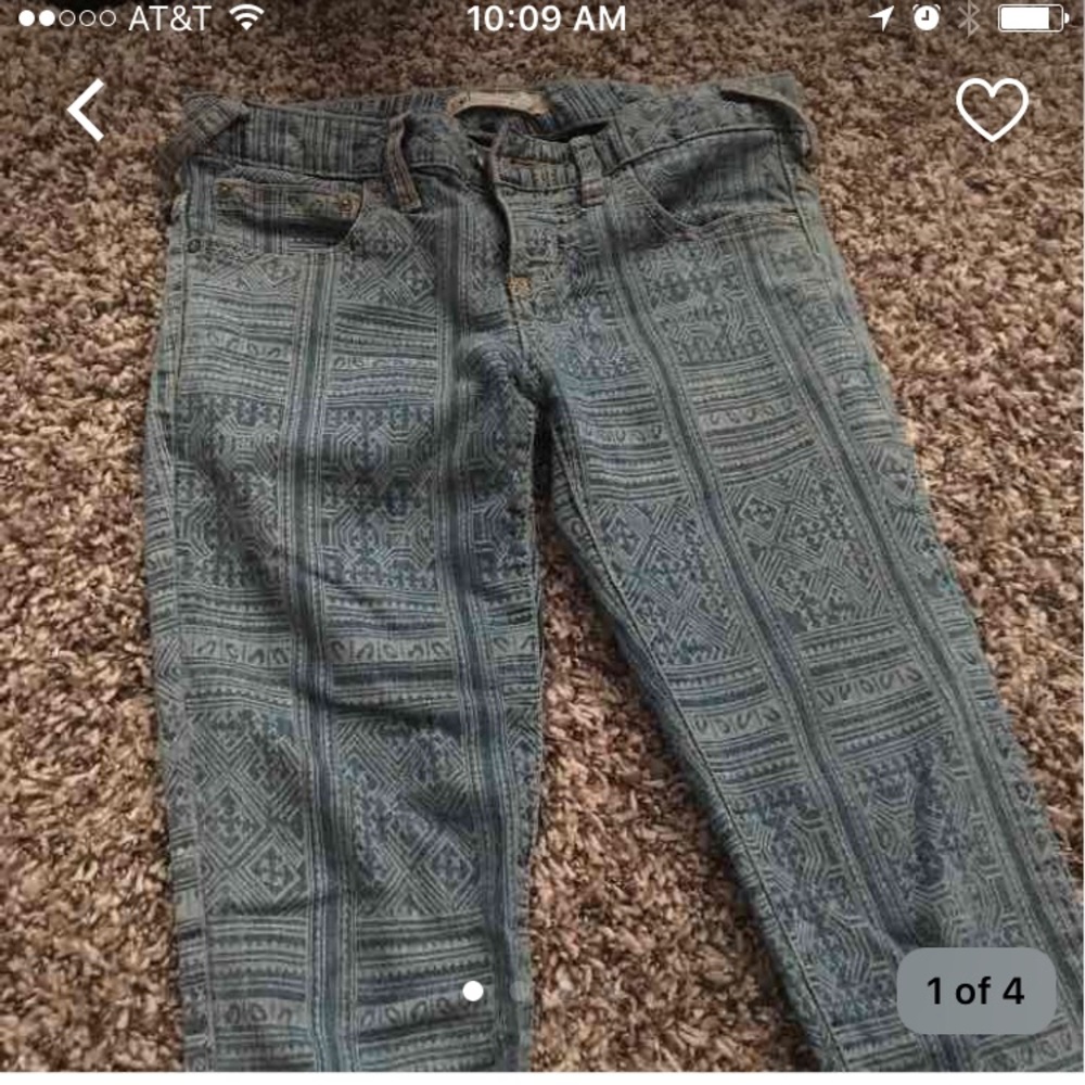 Free People Tribal Jeans Sz 24 ADORABLE
