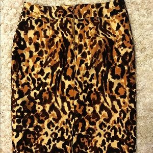Merona Leopard Print Pencil Skirt Size 4