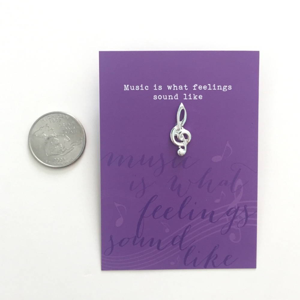 Music Treble Clef Lapel Pin