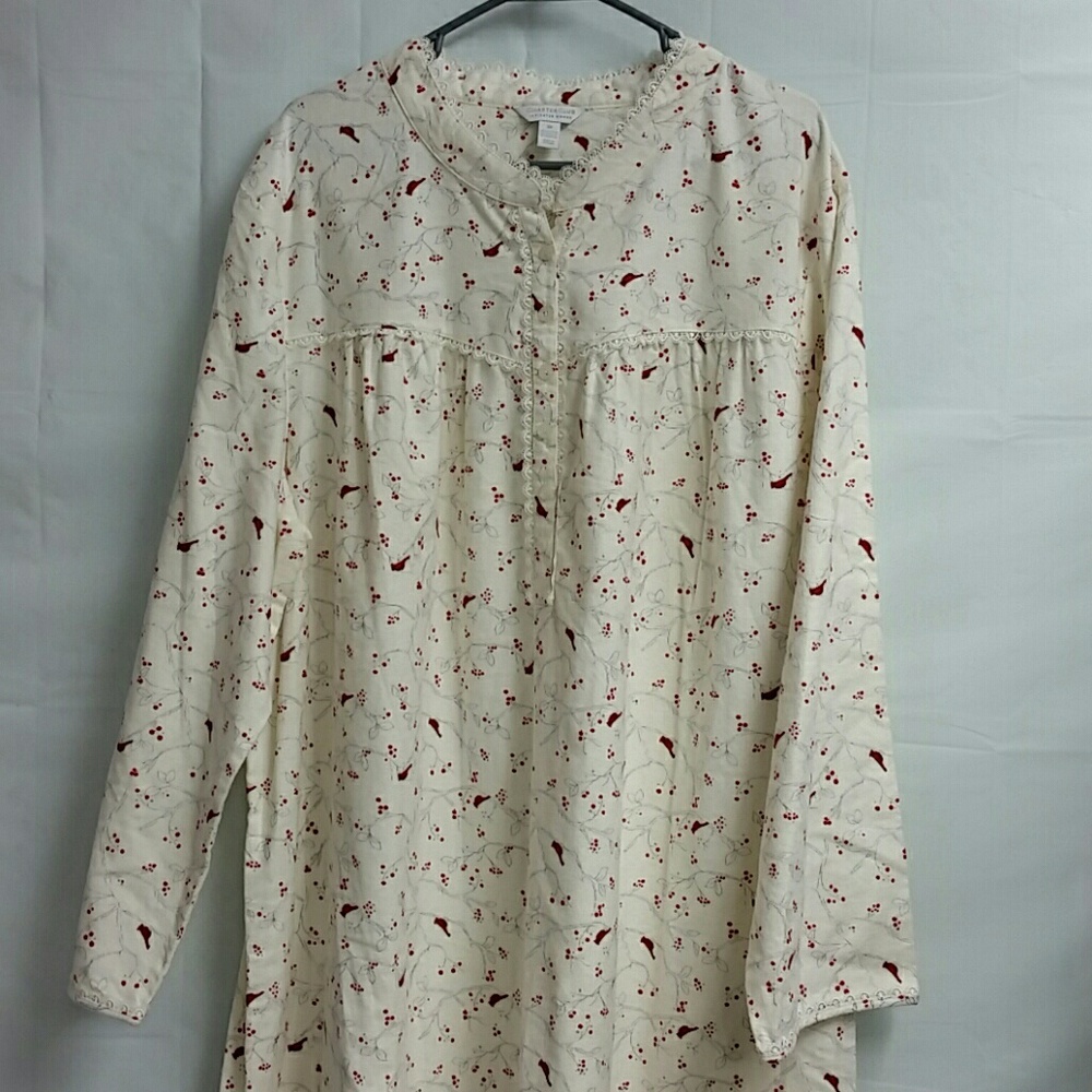 Charter Club Intimates Red Cardinal Night Gown 3x