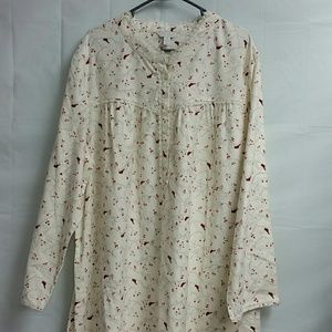 Charter Club Intimates Red Cardinal Night Gown 3x